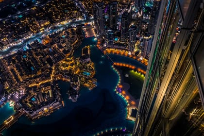 Dubai by Night with Burj Khalifa Entrance Tickets