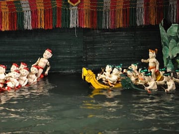 Water Puppet Show with Buffet Dinner from Hanoi