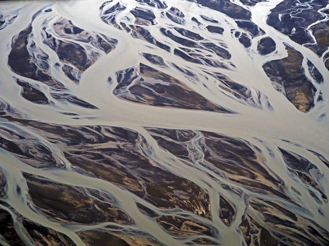 patterns of the river deltas