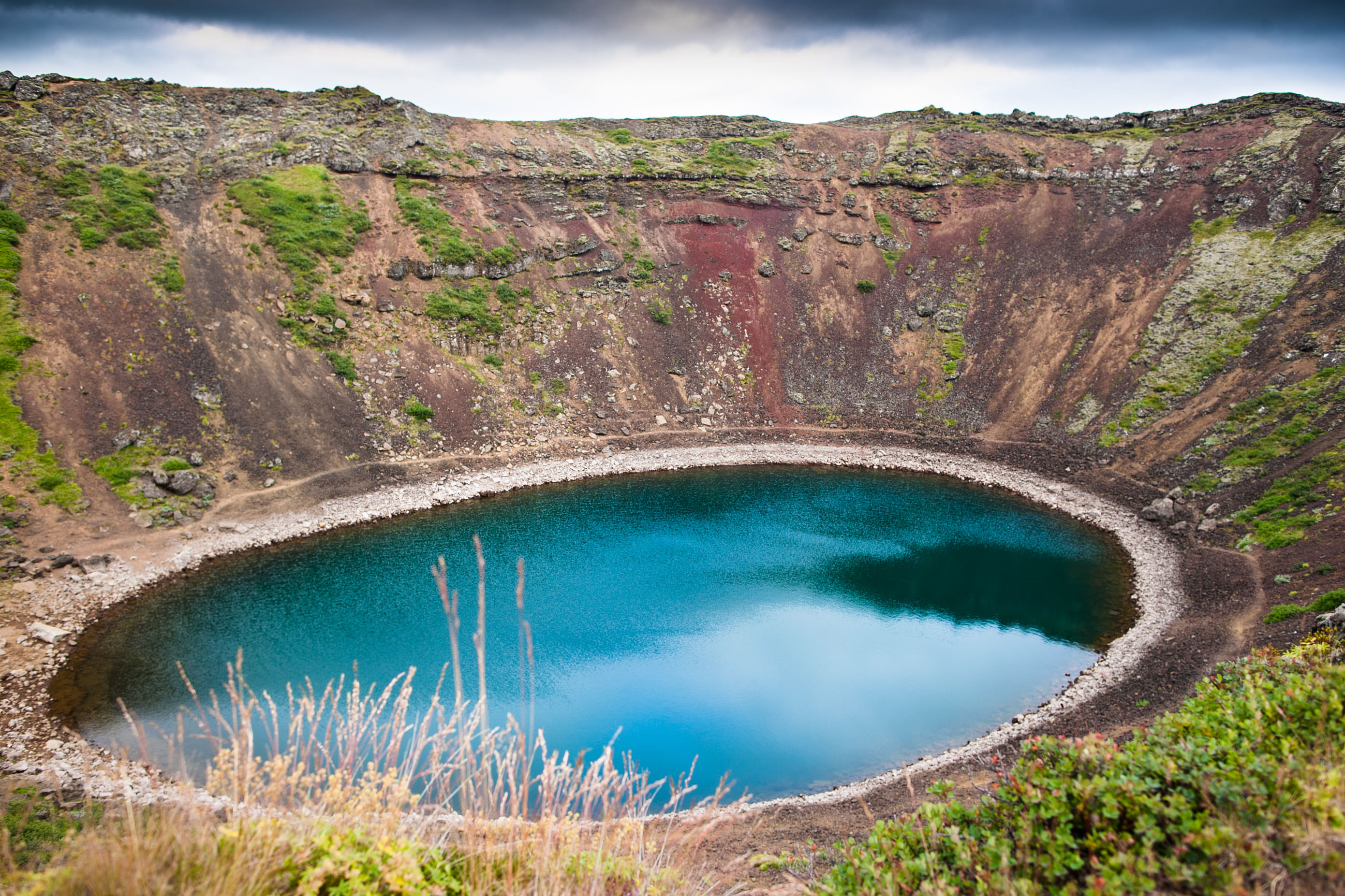 Kerið crater lake on Golden Circle Tour