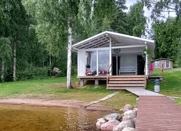 Lakeside cabin at the sheep farm