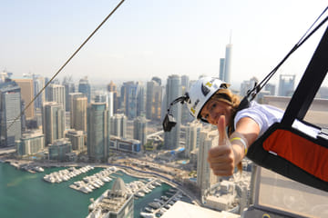 Zipline Experience in Dubai Marina with Private Transfers
