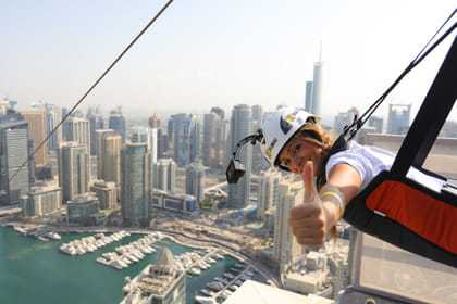 Zipline Experience in Dubai Marina with Private Transfers