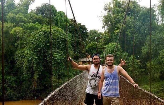 Afternoon tour by tuk tuk to bamboo train,bat cave,killing cave,countryside.