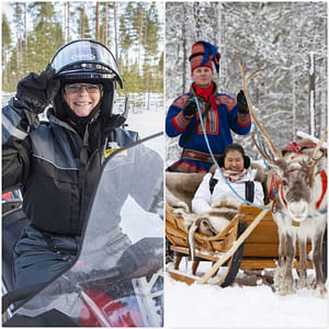 Snowmobile safari to Reindeer farm, Rovaniemi