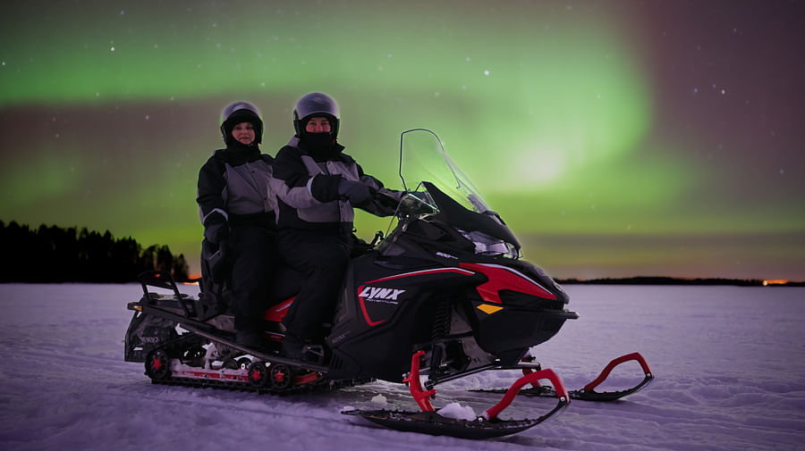 Northern Light safari, snowmobile safari, tour, aurora borealis, Pure Lapland, Rovaniemi Lapland