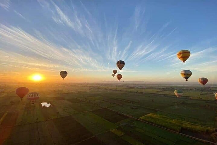 Hot air balloon panoramic view