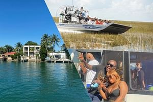Miami:Everglade Airboat Miami City Tour & 90 min cruise Biscayne Bay Cruise