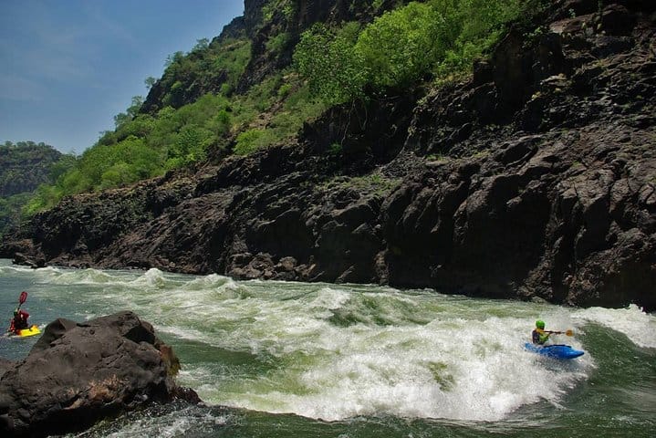 Everyone has to work to control the raft