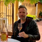 Tour guide Michael enjoying a glass of local Champaign