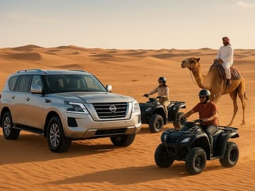 Dubai Desert Adventure: Quad Biking, Camel Ride & Sandboarding