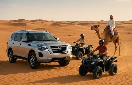 Short Desert Tour with Quad Bike Camel Ride Sandboard & Sunset
