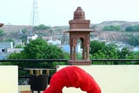 Roof Top Yoga Class in Jee Ri Haveli Hotel