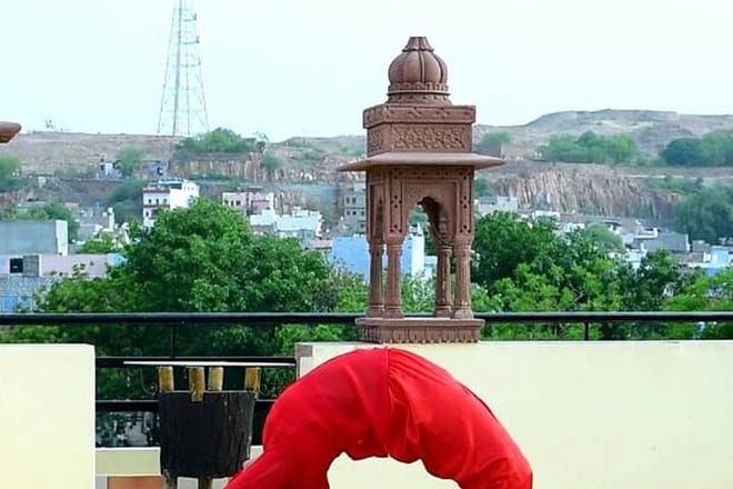 Roof Top Yoga Class in Jee Ri Haveli Hotel