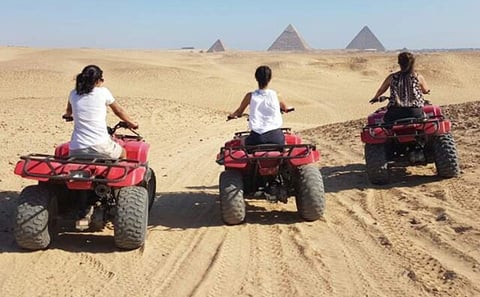 PRIVATE ATV Quad Bike Tour at Pyramids of Giza with Lunch