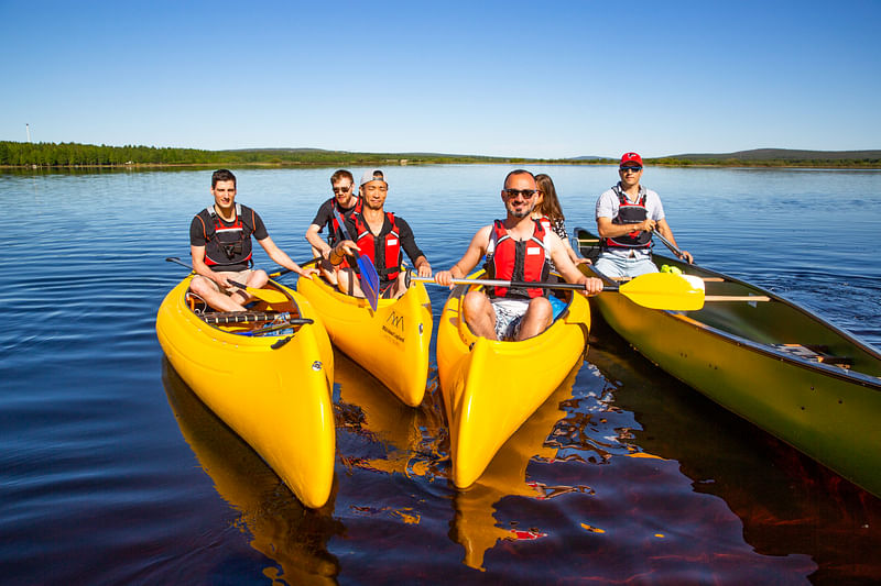Canoeing with professional guides