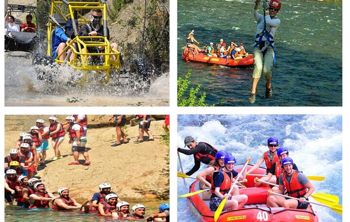 Full Day Rafting, Buggy Safari and Zipline Activity from Antalya