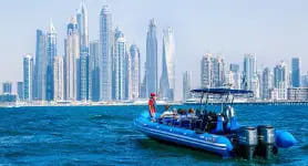 Dubai : Sea Adventures: Choice Between Dubai Marina Yacht Tour Or Speed Boat Thrills
