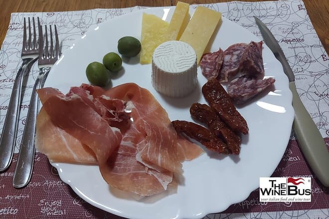 Antipasto for wine tasting