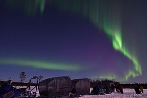 Late night show with Aurora Borealis