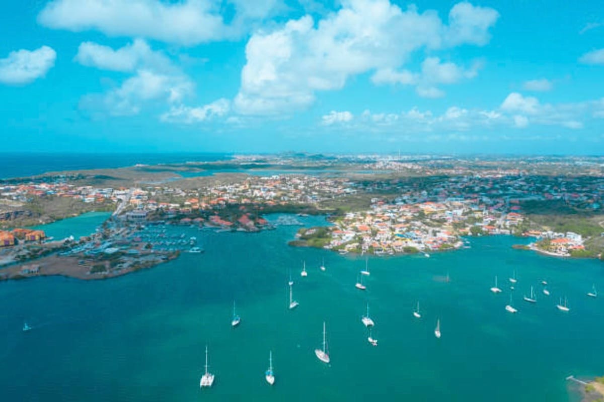 Eagle view on beautiful Spanish Waters