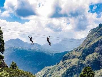 Zip Lining Adventure Over Ella's Scenic Landscapes