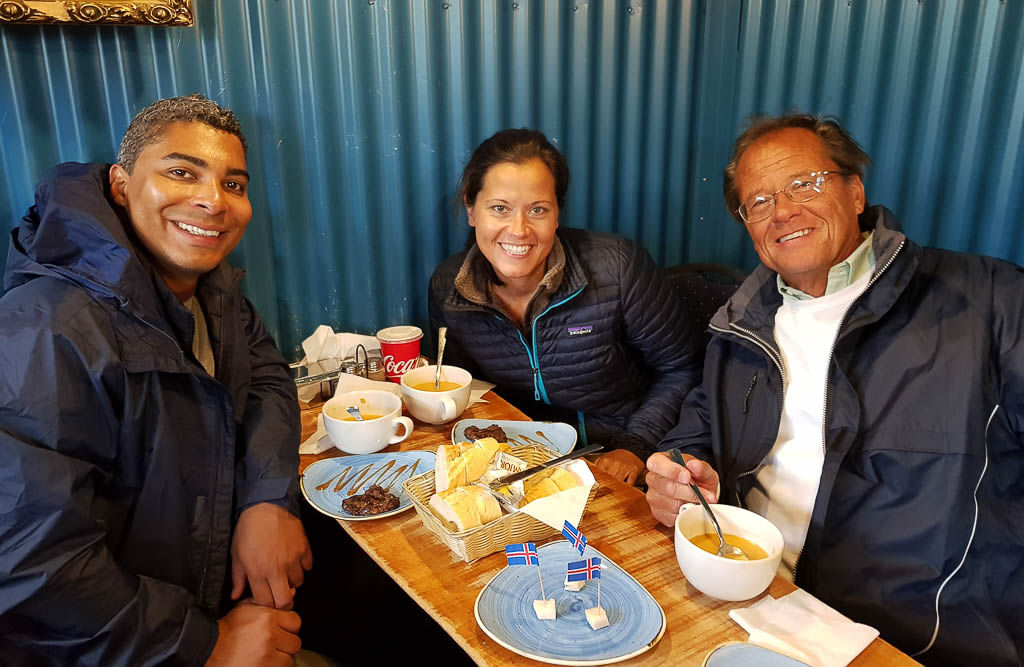 Guests enjoying a variety of local food items at the Seabaron