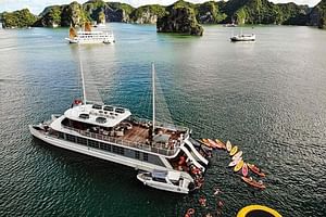 The Halong Catamaran Cruise - Luxury Day Tour with Water Slide 