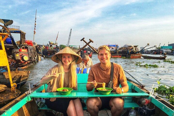Cai Rang floating market boats Can Tho Mekong Delta