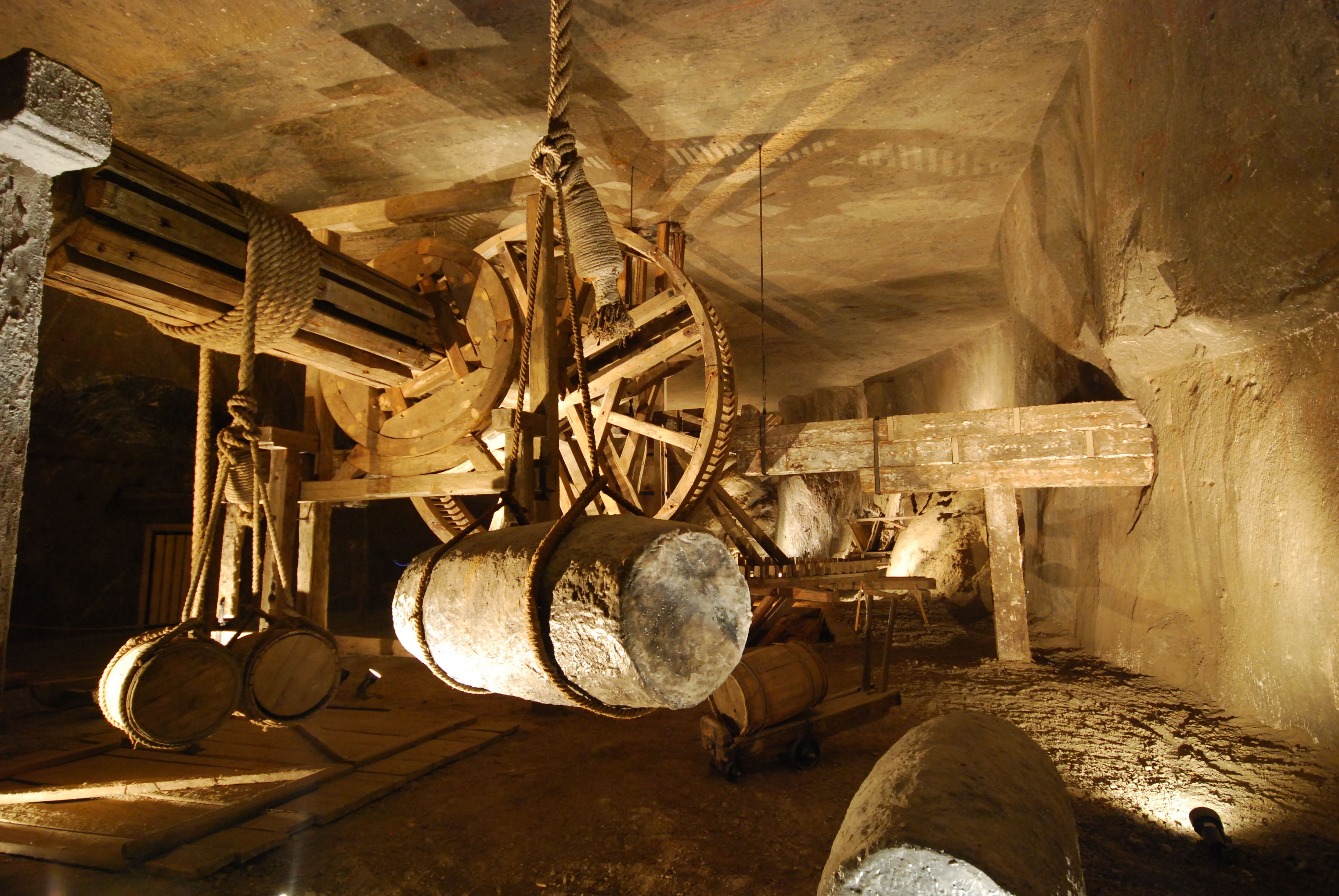 Wieliczka Salt Mine - Mining machinery