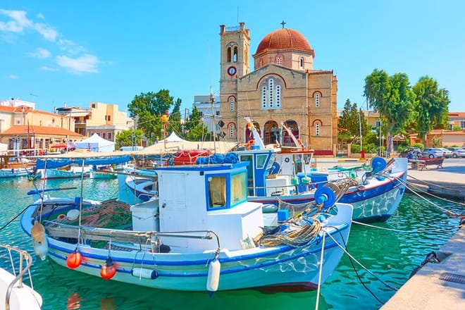 Aegina fishinfg boats