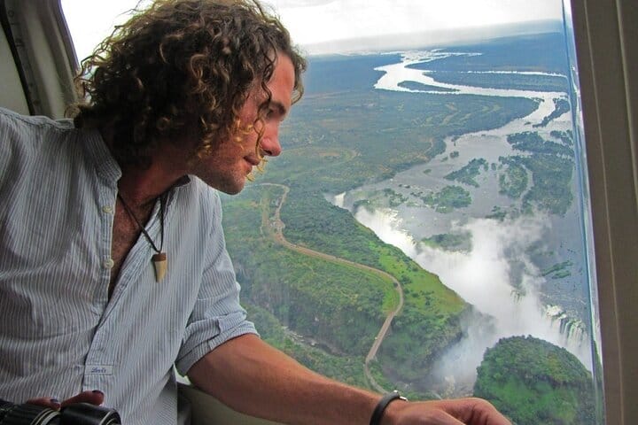 15 minutes scenic helicopter flight above Victoria Falls-Zimbabwe