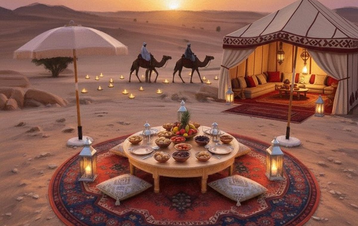 Marrakech: picnic Setup with the Sunset in Agafay desert & Pics
