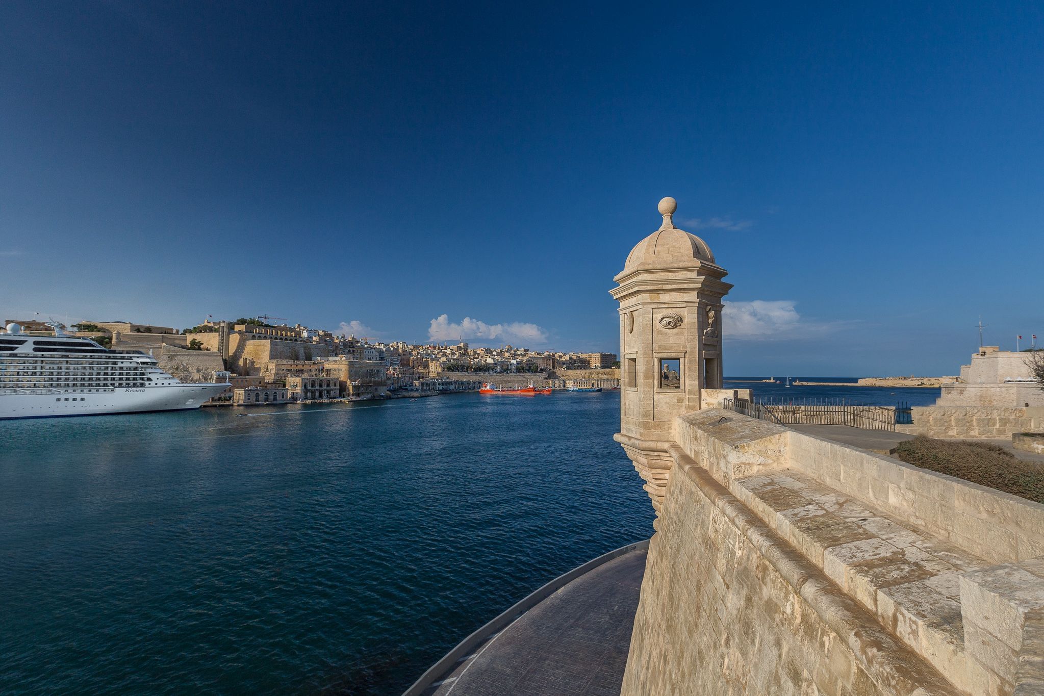 The Gardjola is perched high upon a bastion on the Southern tip of Senglea, overlooking the glorious Grand Harbour.
