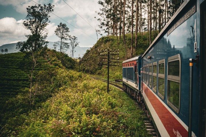 Scenic train through Sri Lanka’s hill country — replace with your chosen hero photo