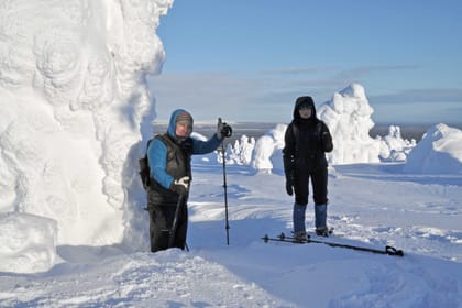 Snow surfing at the freerider’s paradise, Pyhä area