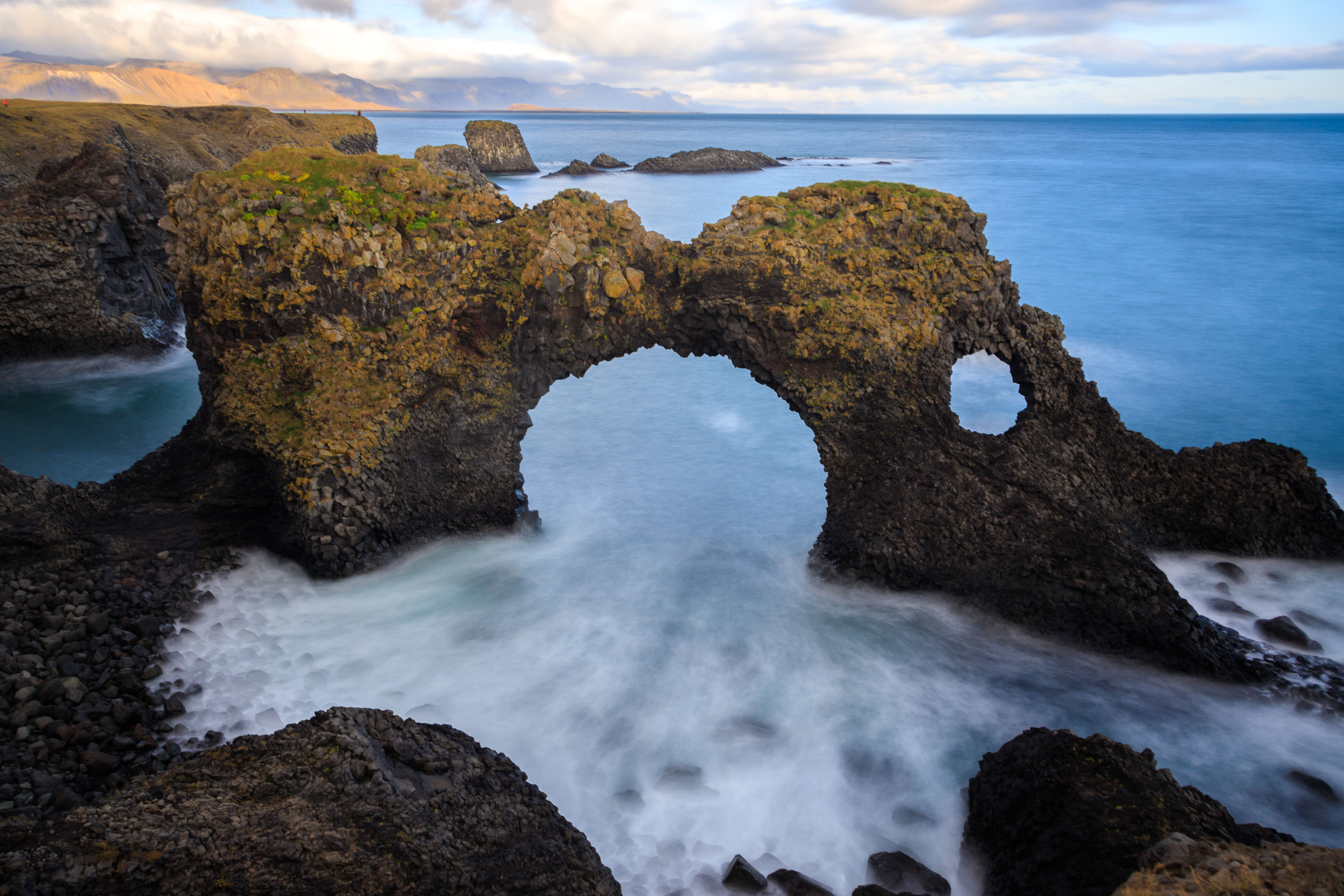 Beautiful rock formations looking like a petrified baby elephant drinking