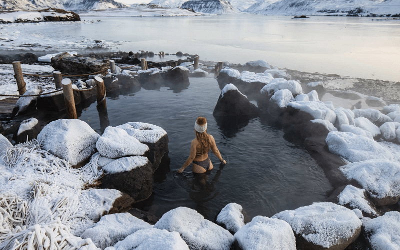 Whale Watching & Hvammsvík Hot Spring: Coastal Excursion and Thermal Retreat