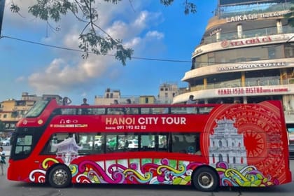 4 HOUR HANOI CITY TOUR HOP ON HOP OFF + WATER PUPPET SHOW