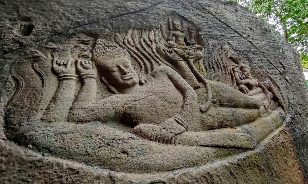 Sunrise at BengMealea with hidden Jungle -Ancient Carving (Peang Komnou) The Rock art Sanctuary 2