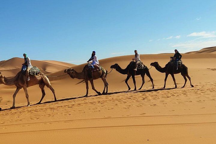 Fez to Merzouga Desert Camel Trekking & Luxury Camp Experience