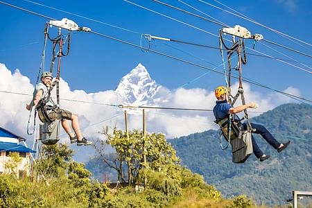 Extreme Zip-Line Adventure in Pokhara: Soar Above the Himalayas