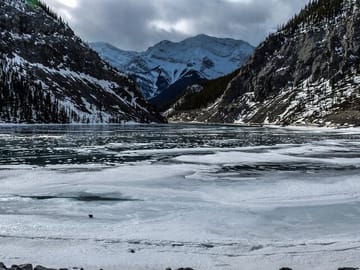 Grassi Lake and Grotto Canyon Winter Icewalk from Banff