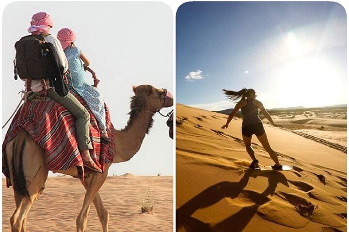 Sharing or Private Safari, Sand Boarding, Camel Ride, inland Sea Quick swim