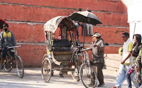 Thamel Rickshaw Sightseeing Tour in Kathmandu, Nepal