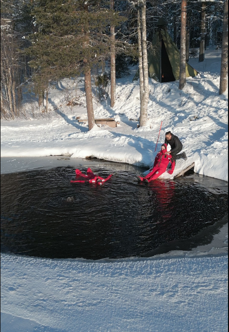 Float Your Cares Away: Arctic Ice Floating in Rovaniemi