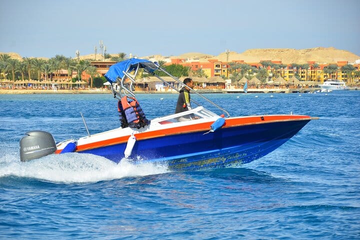 Abu Munkar Island trip by a speed boat Hurghada