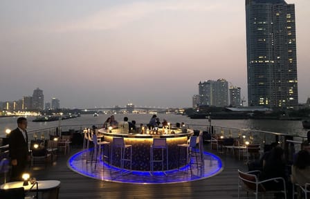 Bangkok: Saffron Chao Phraya River Dinner Cruise optioned Hotel Transfer