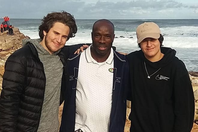 Remmy with tourists at Cape of Good Hope