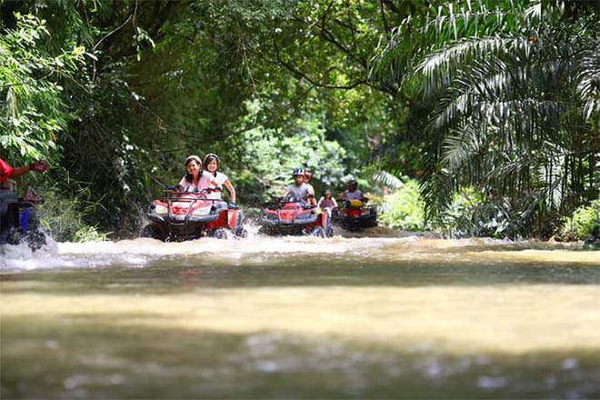 PHUKET-PHANG NGA: Full Day White water Rafting -Zipline 150 M.- Waterfall-Lunch 8